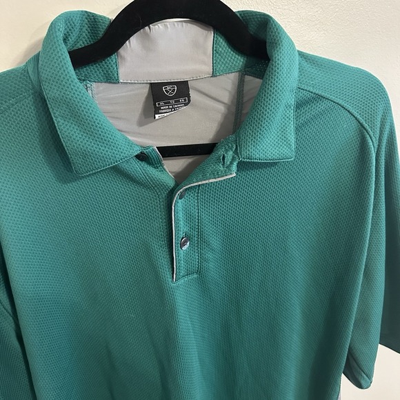 Men's Nike Sphere React Green and Gray Collared Golf Shirt Size Extra Large - Picture 4 of 5